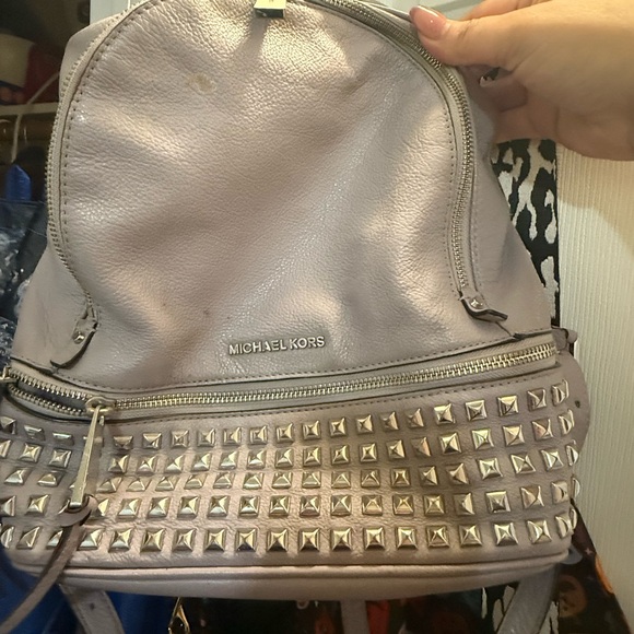 Michael Kors Lavender Studded Backpack - Picture 1 of 3